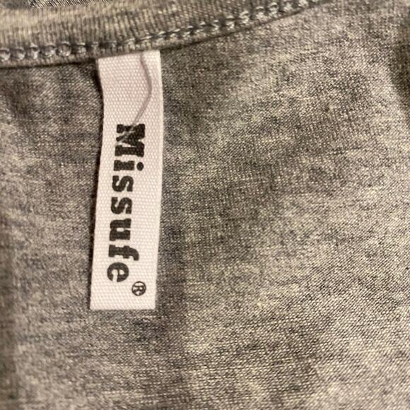 Grey bodycon dress small Rave Party Beach Cruise side ruching t-back sexy comfy - Picture 4 of 6